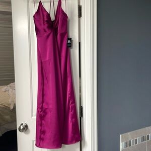 Brand new Pink silk spaghetti dress-never worn!